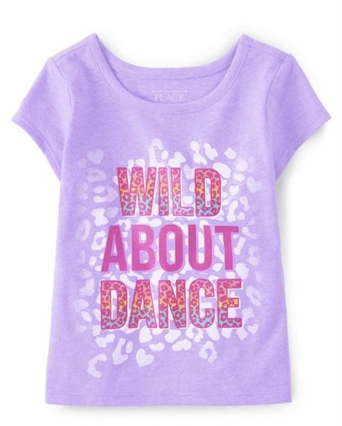 Áo thun PL4CE tím wild dance bé gái