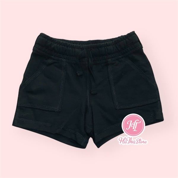Quần short thun C4T&J4CK đen bé gái