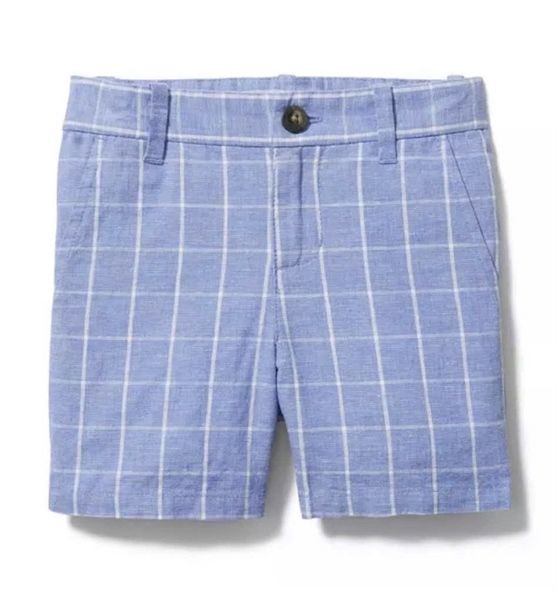Quần short kaki Janie&Jack xanh caro bé trai
