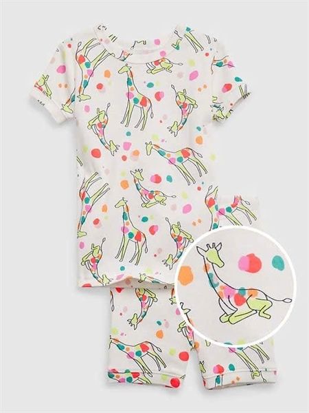 Bộ ngắn G4P hươu cao cổ bé gái
