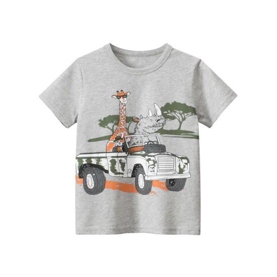 Áo thun C4RTER xám zoo bé trai