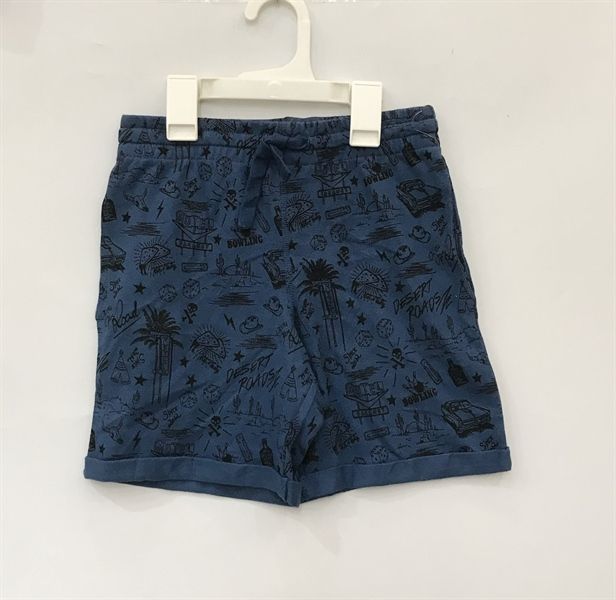 Quần short thun T3X xanh đậm bé trai