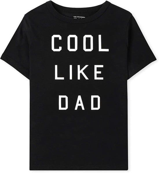 Áo thun PL4CE đen cool like dad bé trai
