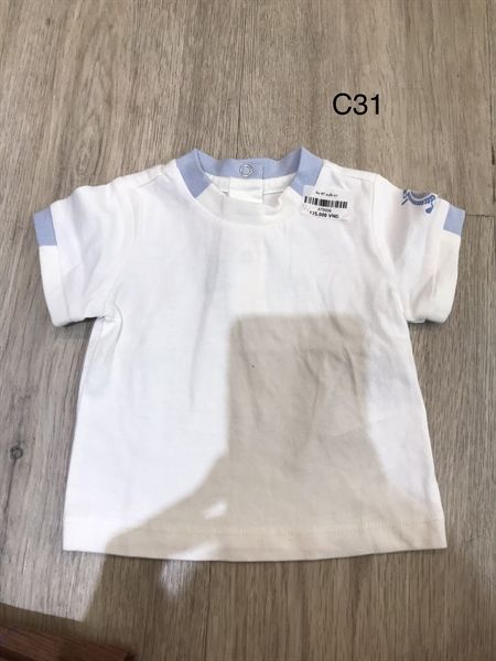 Áo nhí trắng trơn Bé Trai - C31