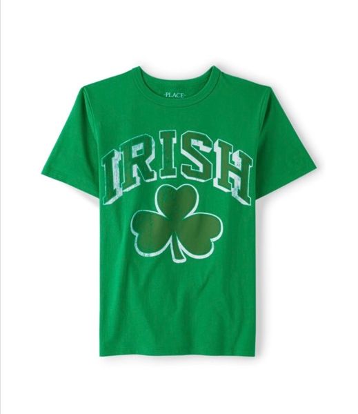 Áo thun PL4CE xanh lá irish bé trai