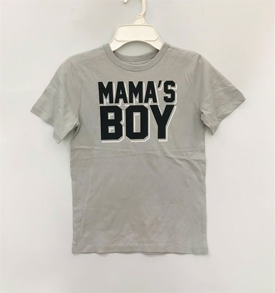 Áo thun PL4CE xám mama boy bé trai