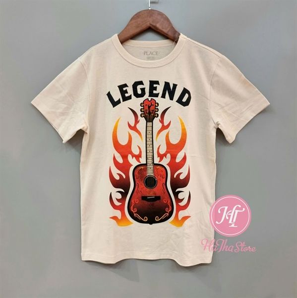 Áo thun PL4CE màu be legend bé trai
