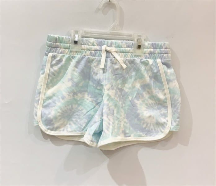 Quần short thun xanh loang bé gái