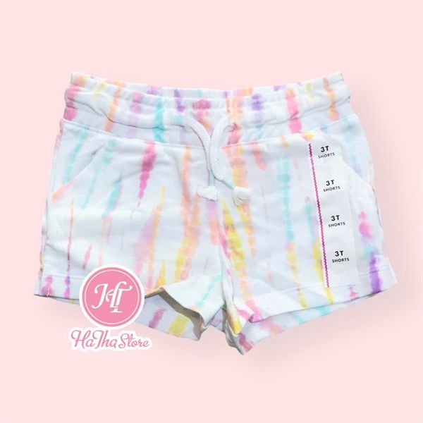 Quần short thun C4T&J4CK loang dọc màu bé gái