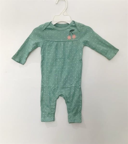 Body vớ C4RTER xanh chấm bi cherry bé gái