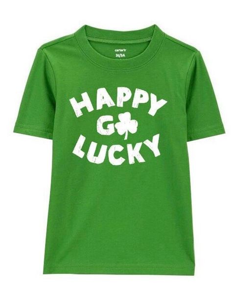 Áo thun C4RTER xanh lá lucky bé trai