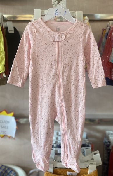 Body vớ Carter hồng chấm bi tim bé gái