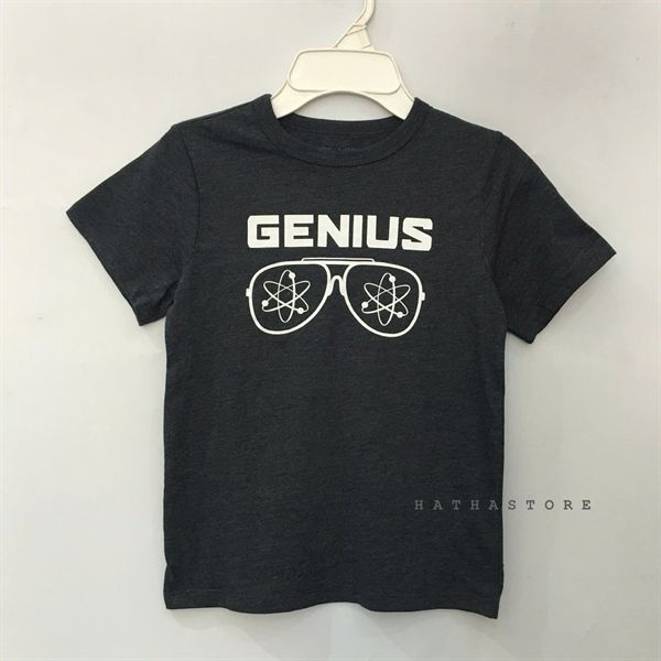 Áo thun PL4CE xám genius bé trai