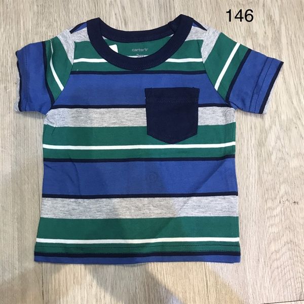 (3M) Áo sọc xám xanh lá