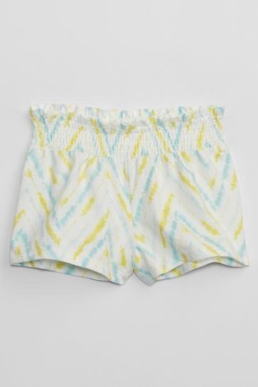 Quần short thun Gap vàng xanh bé gái