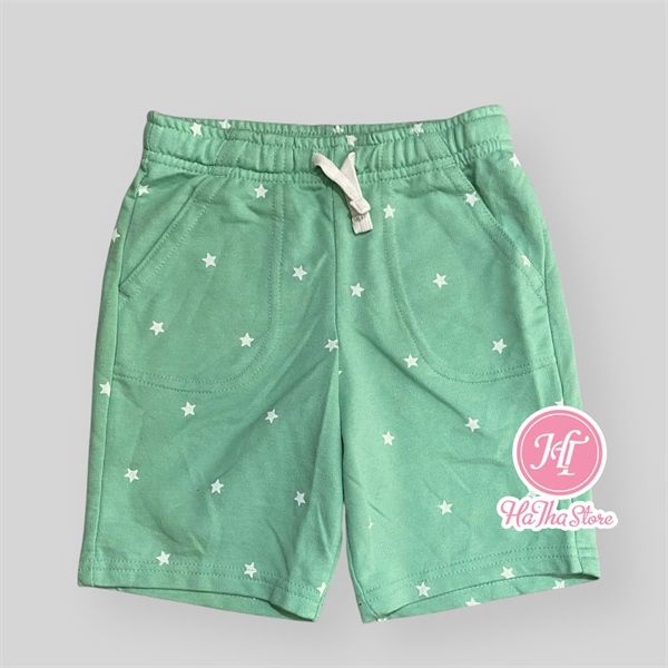 Quần short thun C4T&J4CK xanh lá ngôi sao bé trai