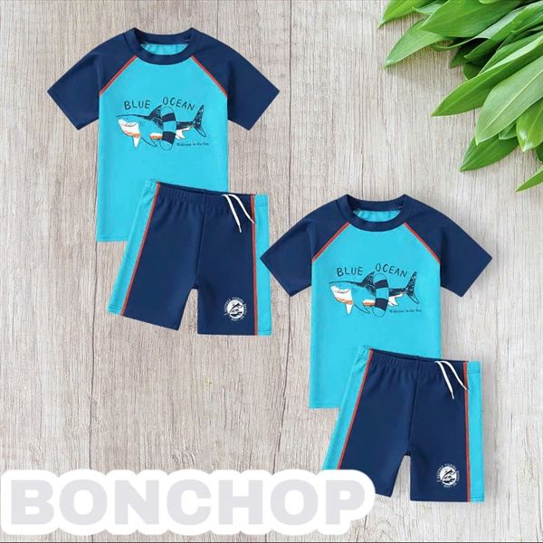 Bộ bơi xanh blue ocean bé trai