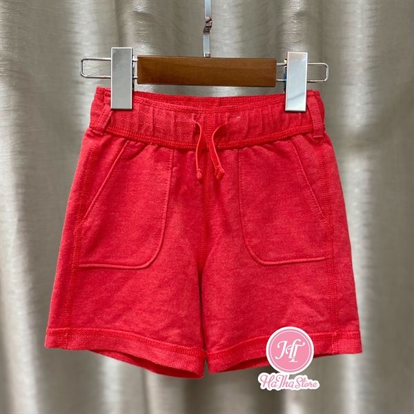 Quần short thun C&J đỏ lật lai bé trai