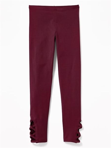 Quần legging đỏ đô bé gái