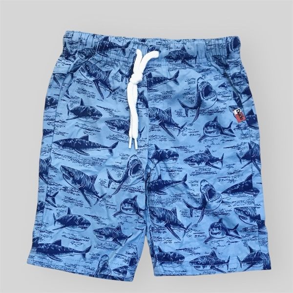 Quần short kaki Waga xanh cá mập bé trai