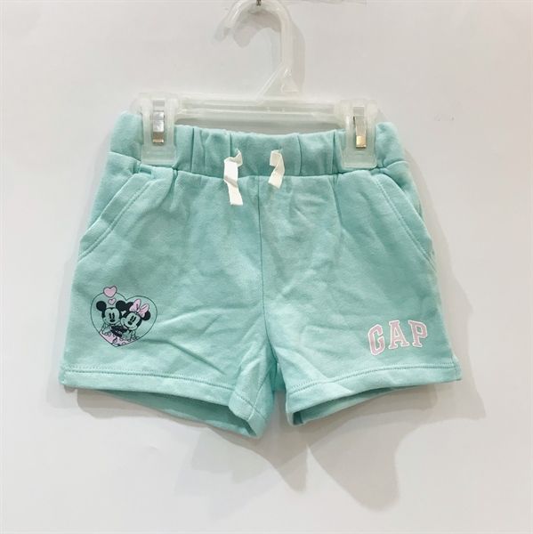 Quần short thun xanh mickey bé gái