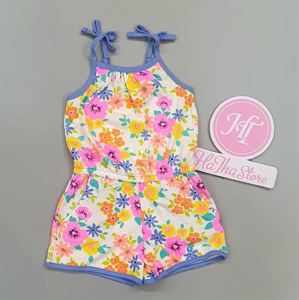 Jumpsuit trắng hoa màu - J4