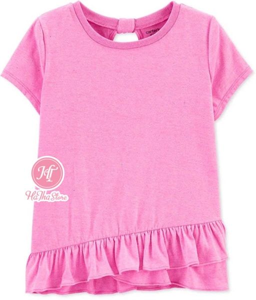 Áo thun C4RTER hồng vạt chéo bé gái