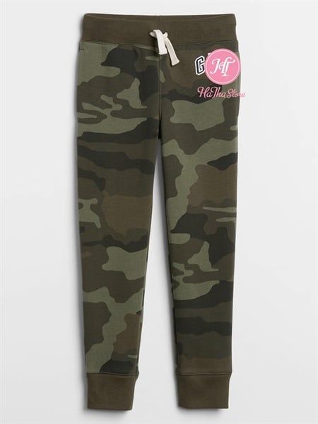 Quần jogger xanh lá rằn ri bé trai