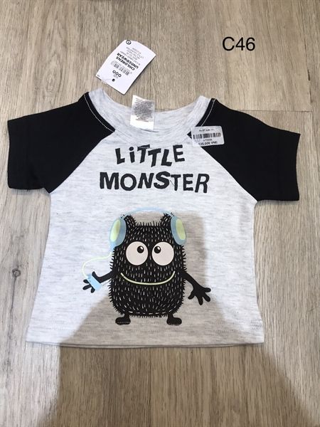Áo Carter xám little monster bé trai - C46