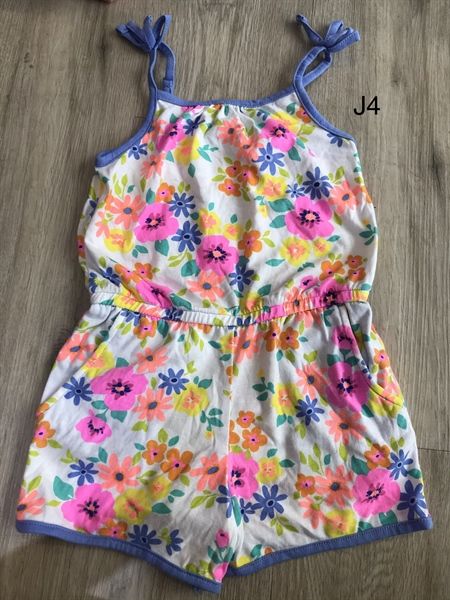 Jumpsuit trắng hoa màu - J4