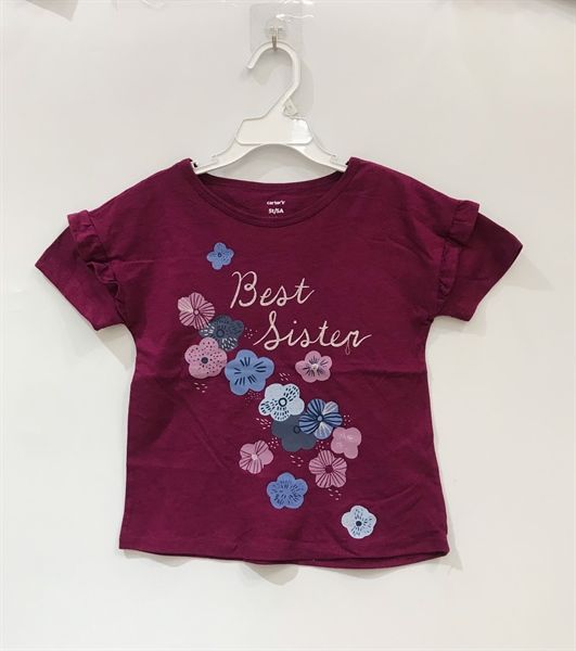 Áo thun Carter hồng best sister bé gái