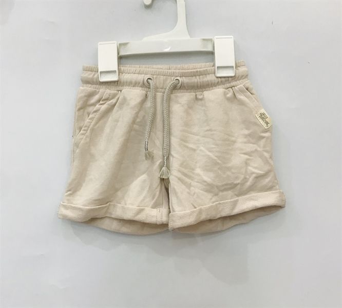 Quần short thun T3X màu be hello sunshine bé trai