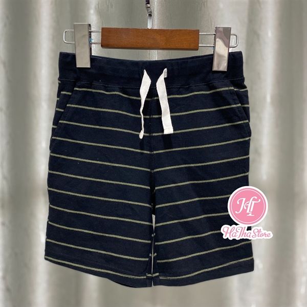 Quần short thun Carter đen sọc bé trai