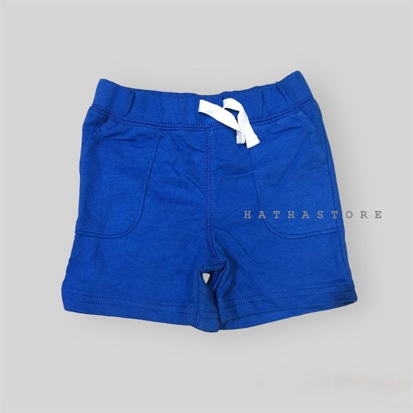 Quần short thun C4RTER xanh đậm túi chỉ nổi bé trai
