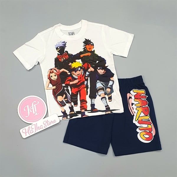 Bộ ngắn Gap trắng naruto bé trai