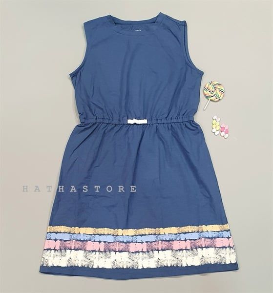 Đầm thun C4RTER xanh navy bé gái