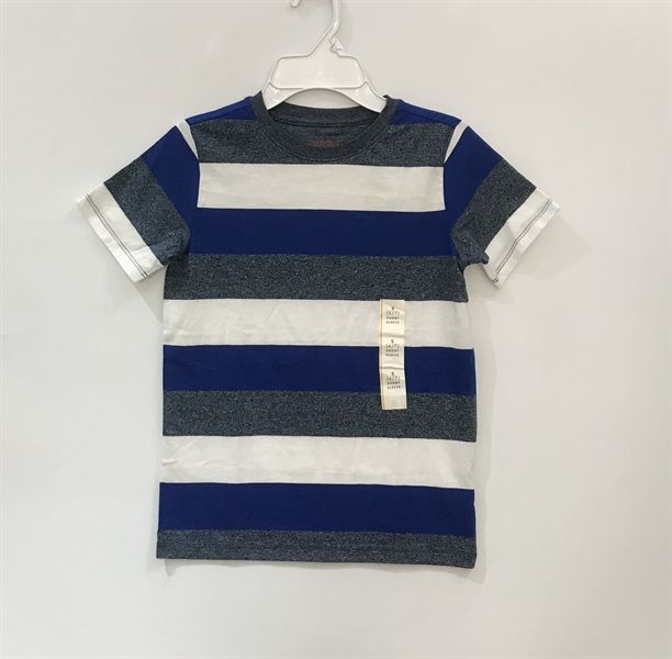 Áo thun C&J xám xanh trắng bé trai