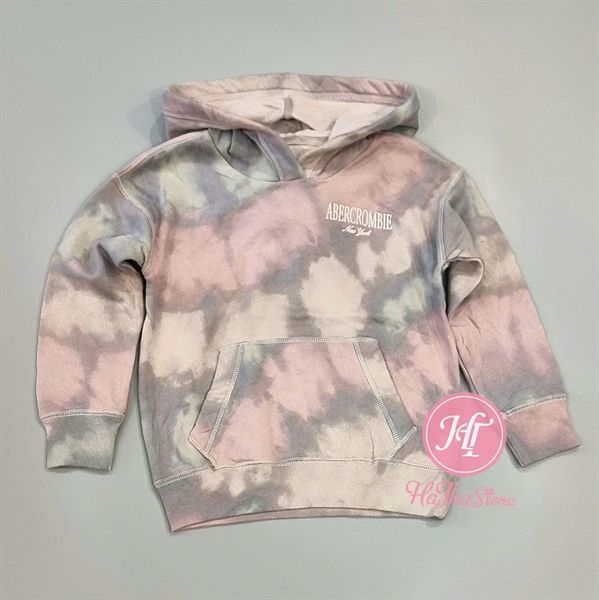 Áo hoodie ABer loang hồng trắng bé gái