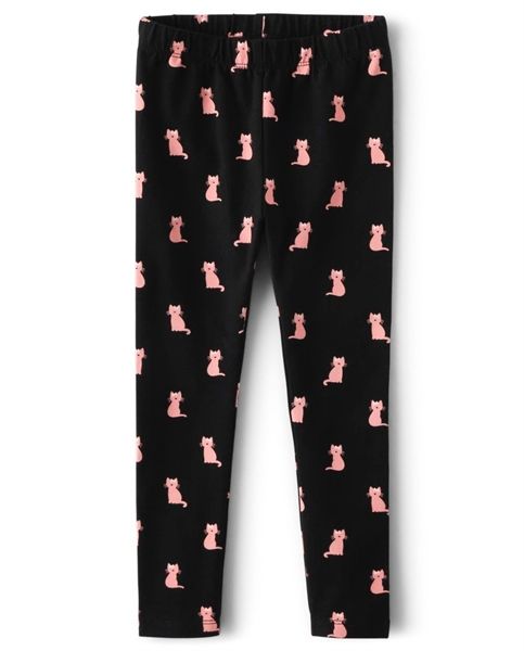 Quần legging GBR đen mèo hồng