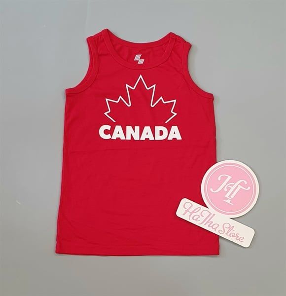 Áo thun ba lỗ Place đỏ canada bé trai