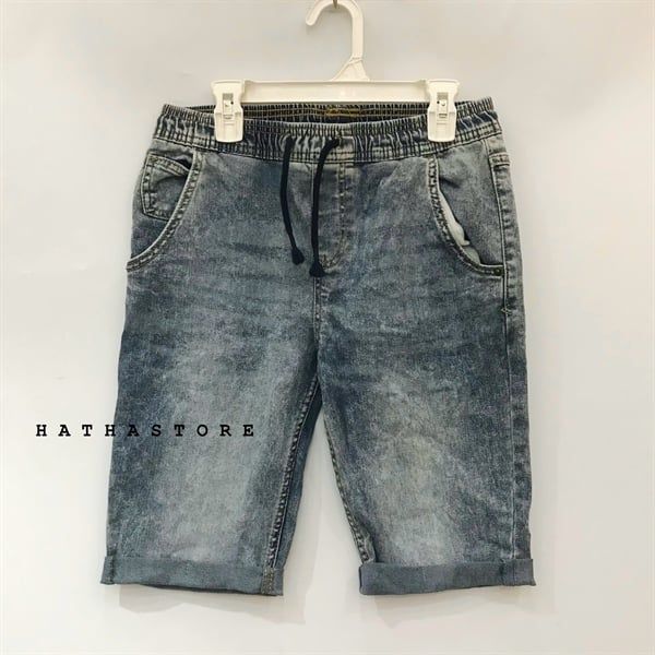 Quần short jean C&J họa tiết bé trai
