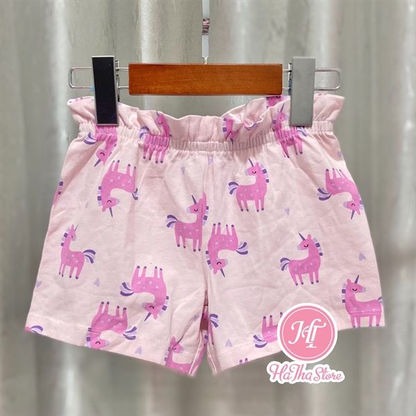 Quần short thun JB hồng pony