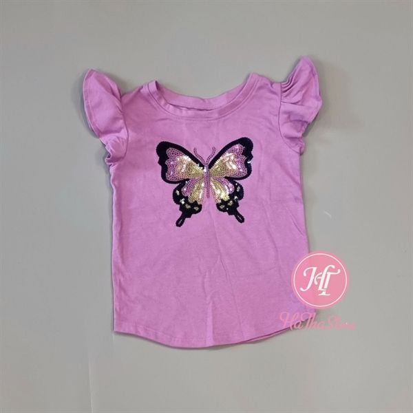 Áo thun JB tím bướm bé gái