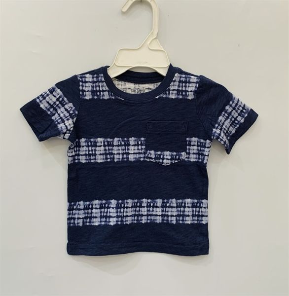 Áo thun C4RTER xanh navy dập trắng bé trai