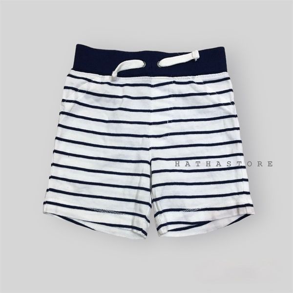 Quần short thun C4RTER trắng sọc bé trai