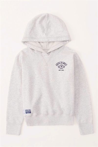 Áo hoodie ABer xám trắng bé trai