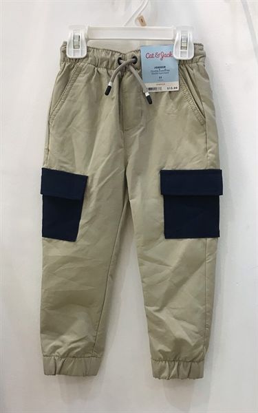 Quần kaki dài C&J nâu túi xanh bé trai