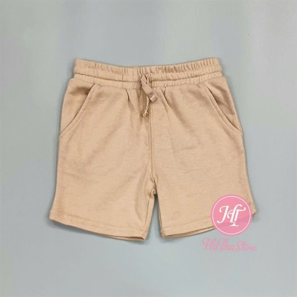 Quần short thun S&S nâu be nhạt bé trai