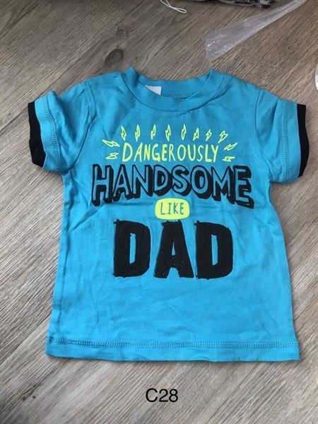 Áo okie xanh handsome dad Bé Trai- C28
