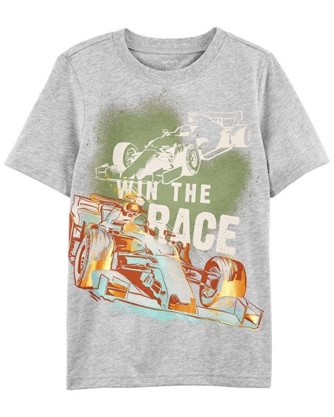 Áo thun C4RTER xám race bé trai